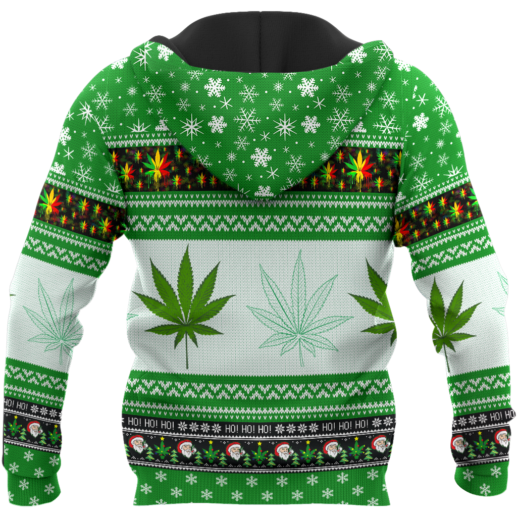 Christmas Santa Marijuana Pi181002-Apparel-NNK-Zipped Hoodie-S-Vibe Cosy™