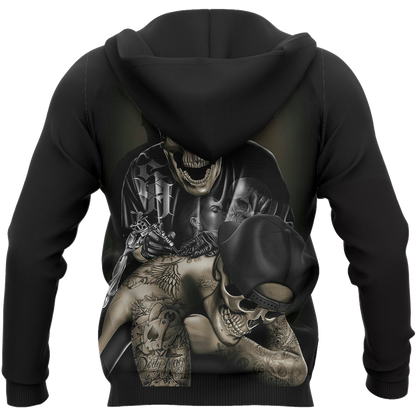Tattoo Is My Life And Skull Is My Love PL213-Apparel-PL8386-Hoodie-S-Vibe Cosy™