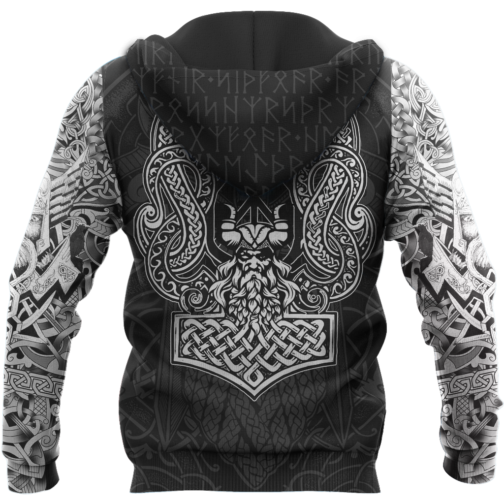 3D All Over Printed Viking Odin Hoodie-Apparel-HP Arts-Hoodie-S-Vibe Cosy™