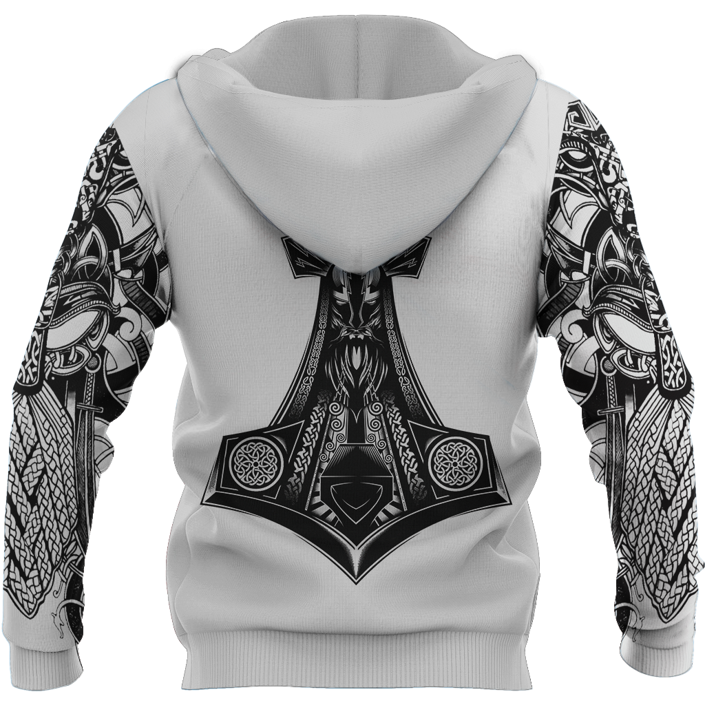 Viking Odin All Over Printed AM281003-Apparel-HP Arts-Hoodie-S-Vibe Cosy™