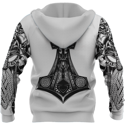 Viking Odin All Over Printed AM281003-Apparel-HP Arts-Hoodie-S-Vibe Cosy™