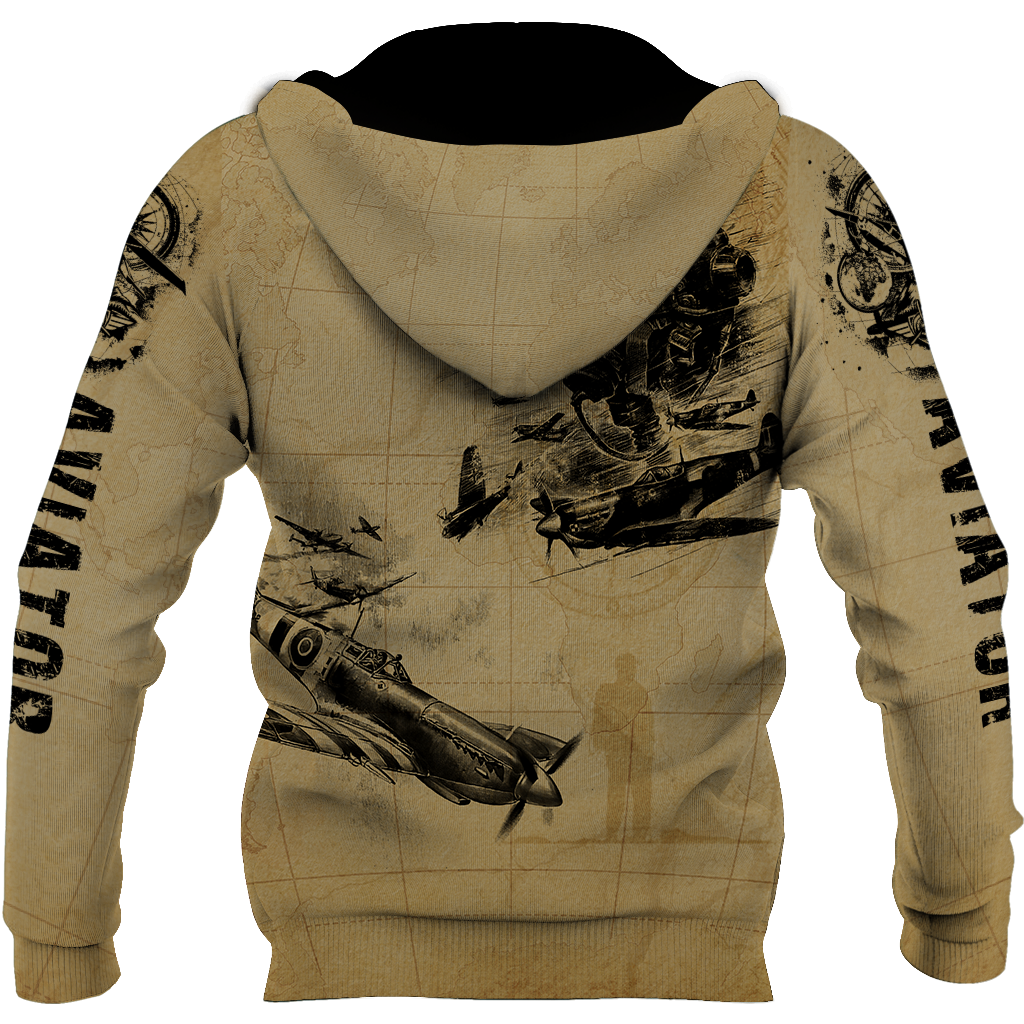Aviator fly high brave and safe all over printed shirts for men and women JJ030101-Apparel-Huyencass-Hoodie-S-Vibe Cosy™