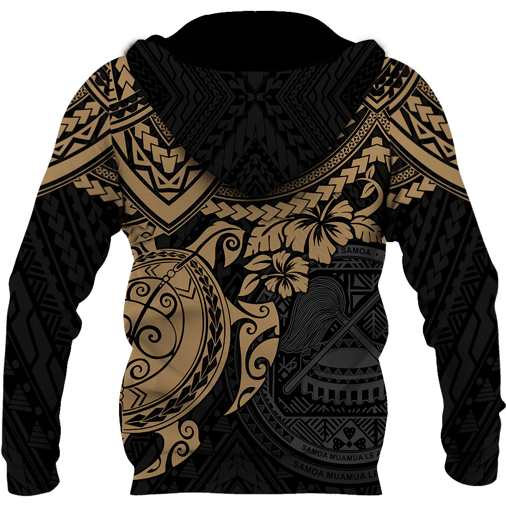 American Samoa Polynesian Hoodie Gold Turtle JJ190101 PL-Apparel-PL8386-Hoodie-S-Vibe Cosy™