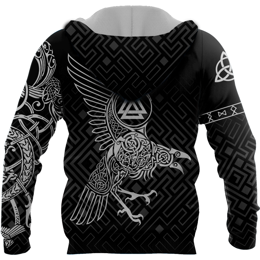 The Raven of Odin - Tattoo Style-Apparel-HP Arts-Hoodie-S-Vibe Cosy™
