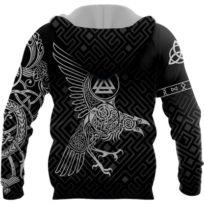 The Raven of Odin - Tattoo Style-Apparel-HP Arts-Hoodie-S-Vibe Cosy™