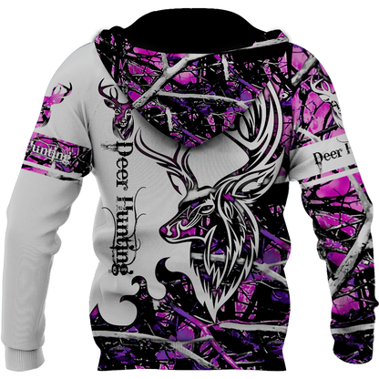 DEER HUNTING MUDDY GIRL CAMO 3D ALL OVER PRINTED SHIRTS FOR MEN AND WOMEN JJ051202 PL - Amaze Style™-Apparel