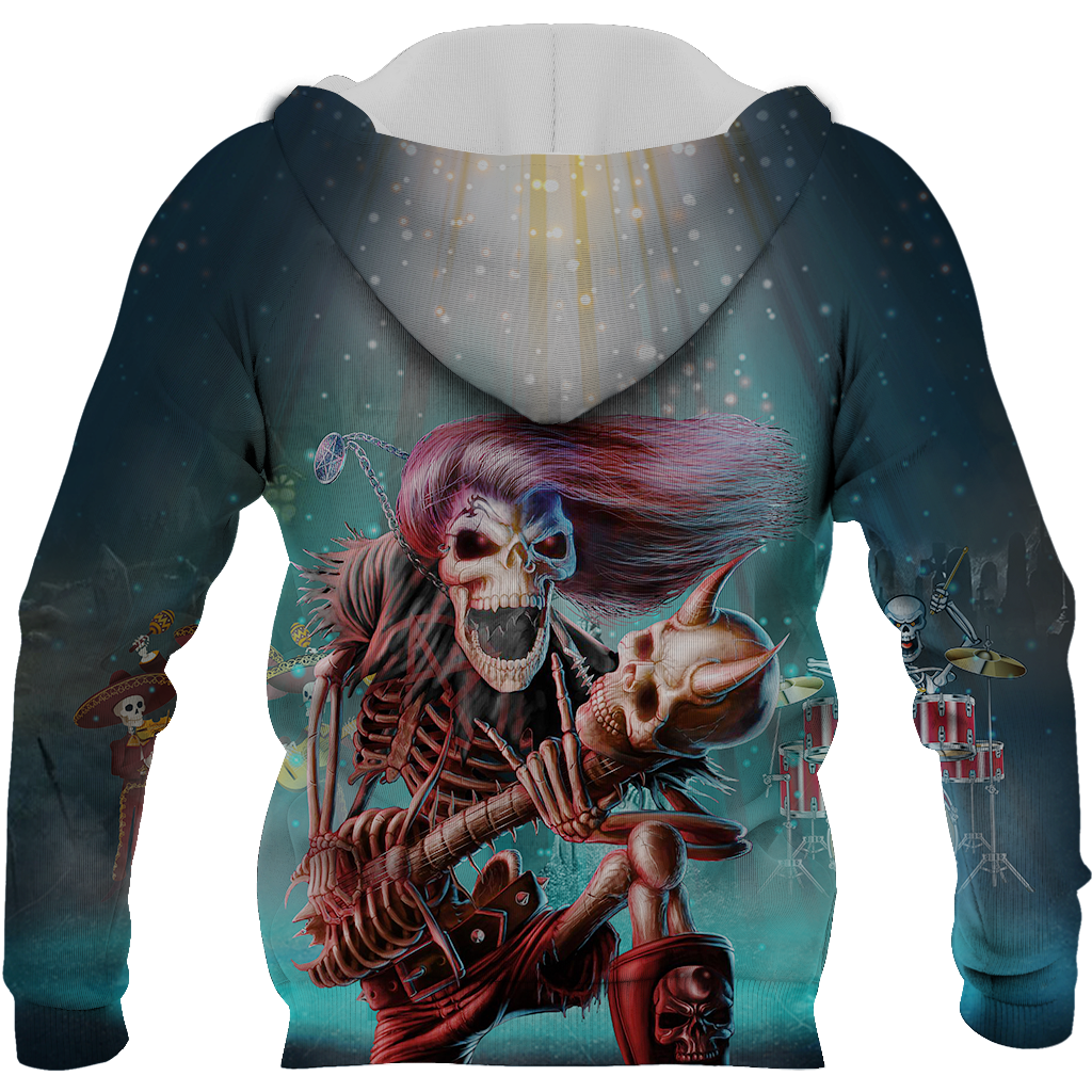 Music Is My Life And Skull Is My Love PL212-Apparel-PL8386-Hoodie-S-Vibe Cosy™