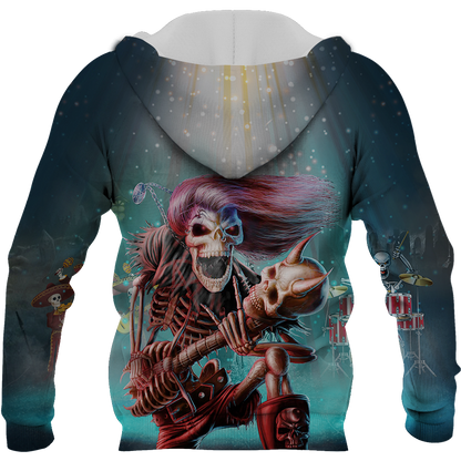 Music Is My Life And Skull Is My Love PL212-Apparel-PL8386-Hoodie-S-Vibe Cosy™
