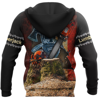 Beautiful Chainsaw Canadian Flag Art 3D All Over Printed Shirts Pi281102-Apparel-MP-Hoodie-S-Vibe Cosy™