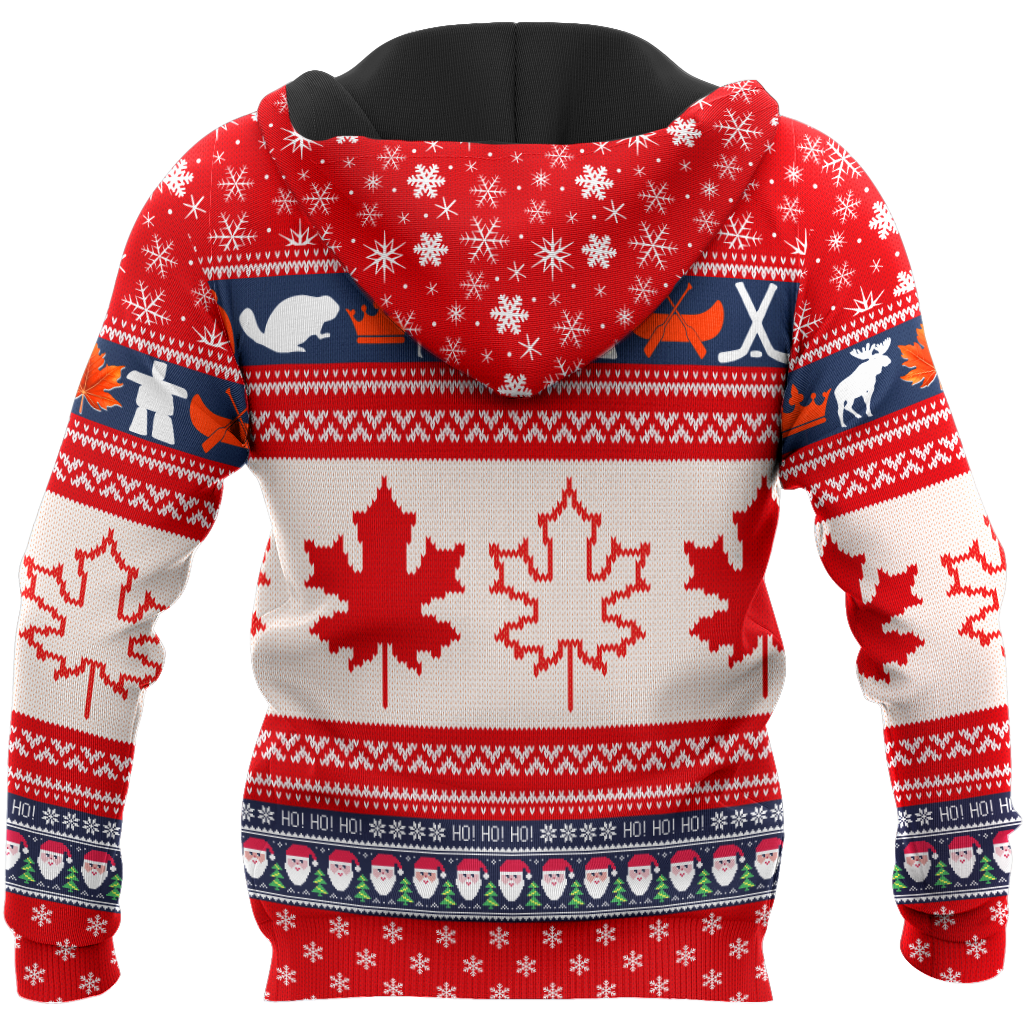 Christmas CANADA Maple Leaf Pi181001-Apparel-NNK-Zipped Hoodie-S-Vibe Cosy™