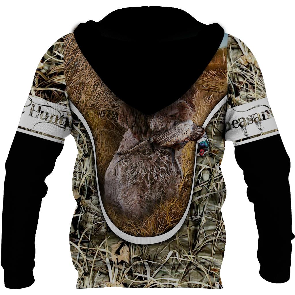 Pheasant Hunting Wirehaired Pointing Griffon 3D All Over Printed Shirts For Men And Women JJ150105-Apparel-MP-Hoodie-S-Vibe Cosy™