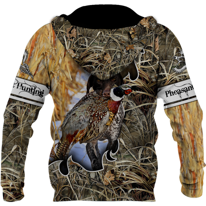 Pheasant Hunting German Shorthaired Pointer 3D All Over Printed Shirts For Men And Women JJ190201-Apparel-MP-Hoodie-S-Vibe Cosy™