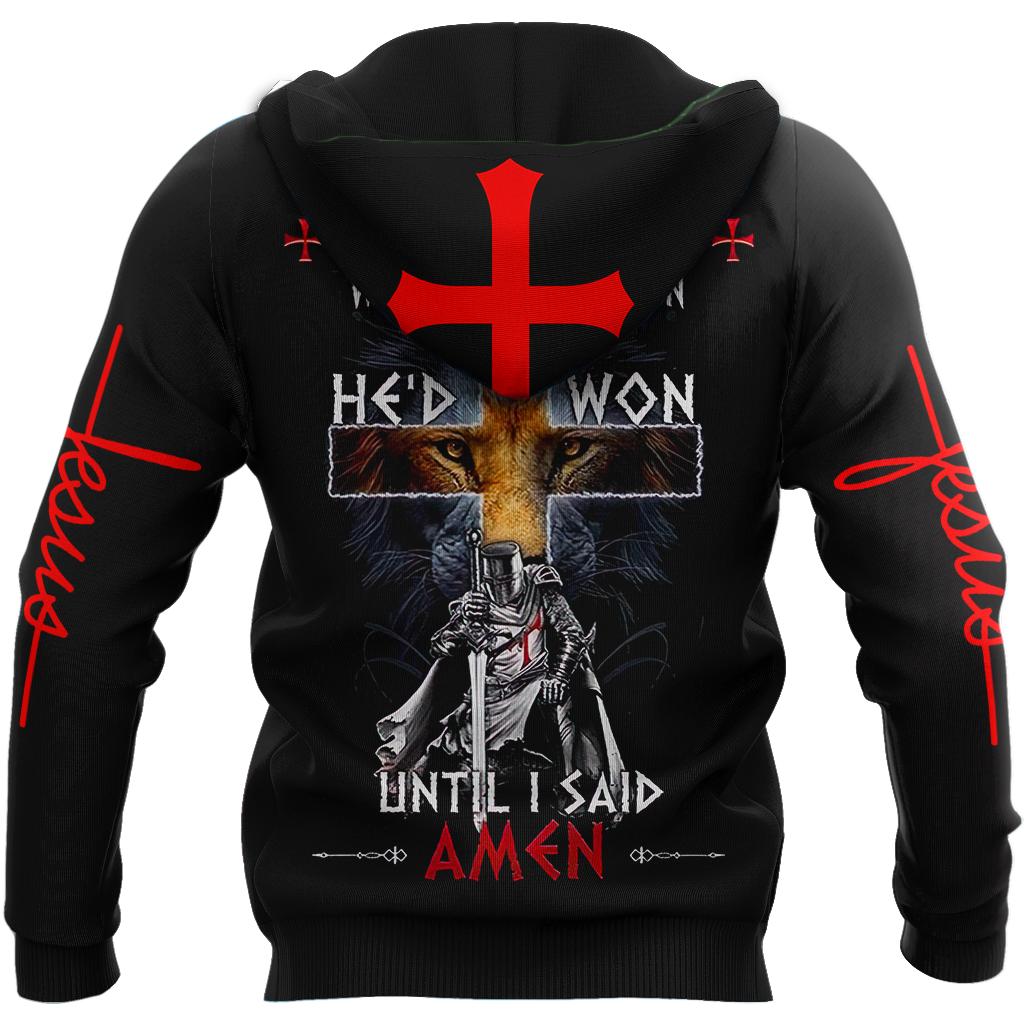 The Devil Saw Me With My Head Down And Thought He'd Won Until I Said Amen-Apparel-HP Arts-Hoodie-S-Vibe Cosy™