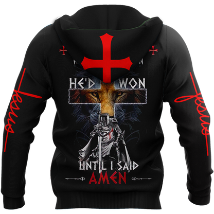 The Devil Saw Me With My Head Down And Thought He'd Won Until I Said Amen-Apparel-HP Arts-Hoodie-S-Vibe Cosy™