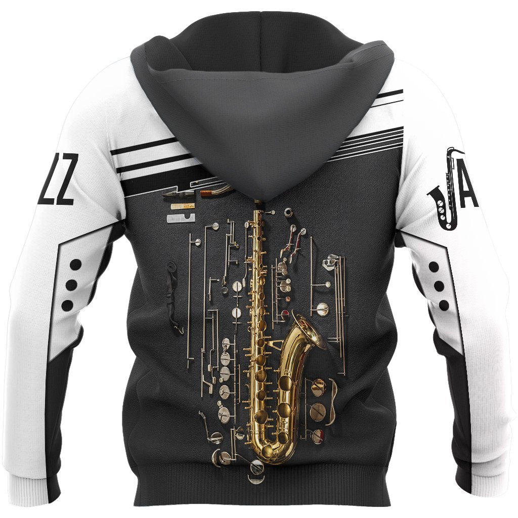 Saxophon music 3d hoodie full for men and women HG HAC21202-Apparel-HG-Zip hoodie-S-Vibe Cosy™