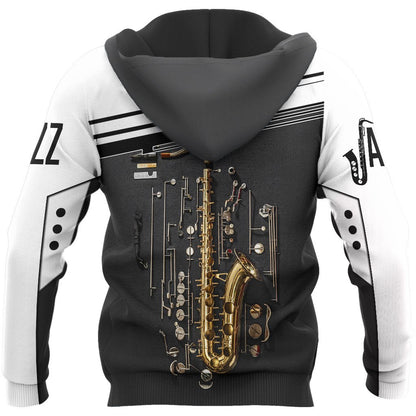 Saxophon music 3d hoodie full for men and women HG HAC21202-Apparel-HG-Zip hoodie-S-Vibe Cosy™