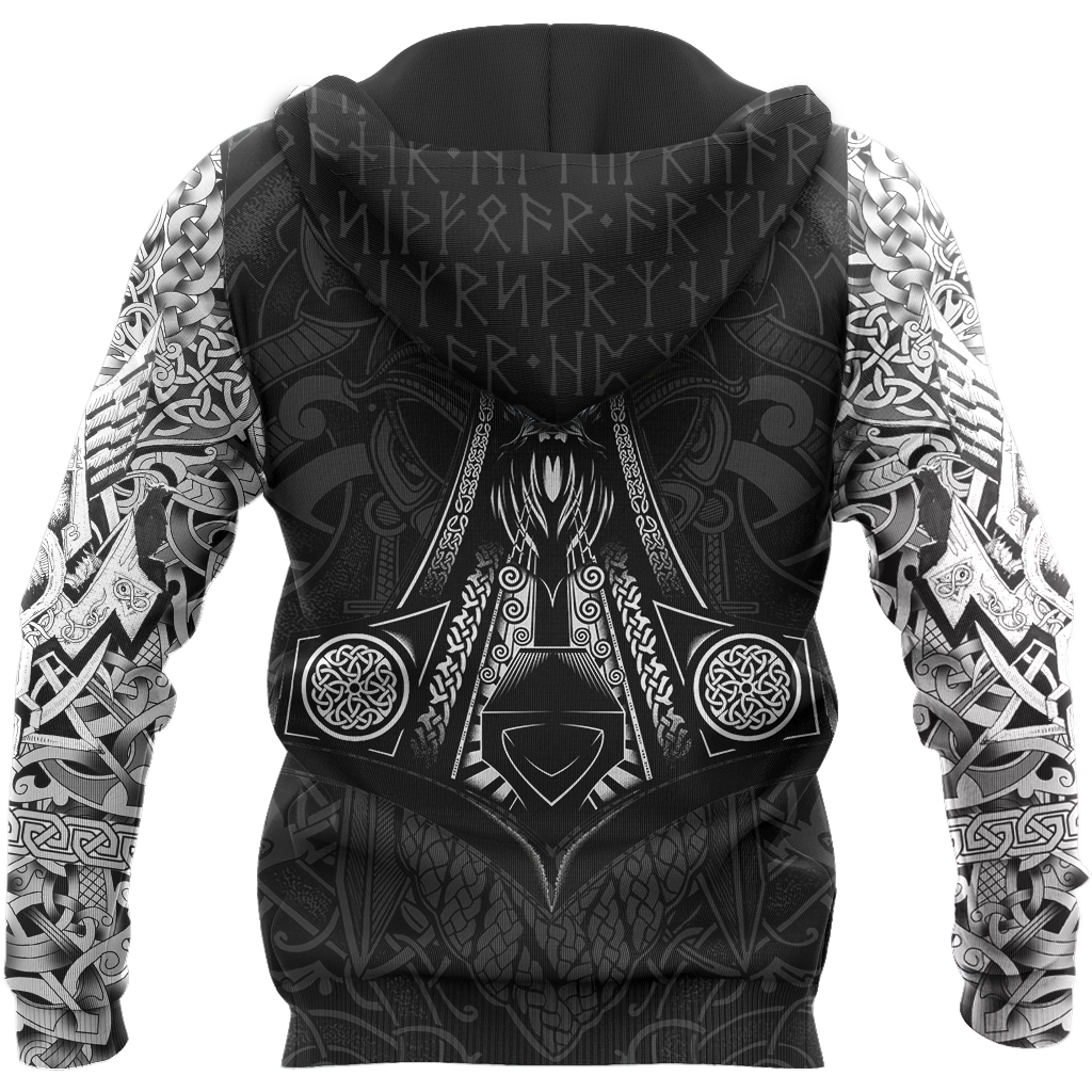 Vikings Odin Hoodie-Apparel-HP Arts-Hoodie-S-Vibe Cosy™