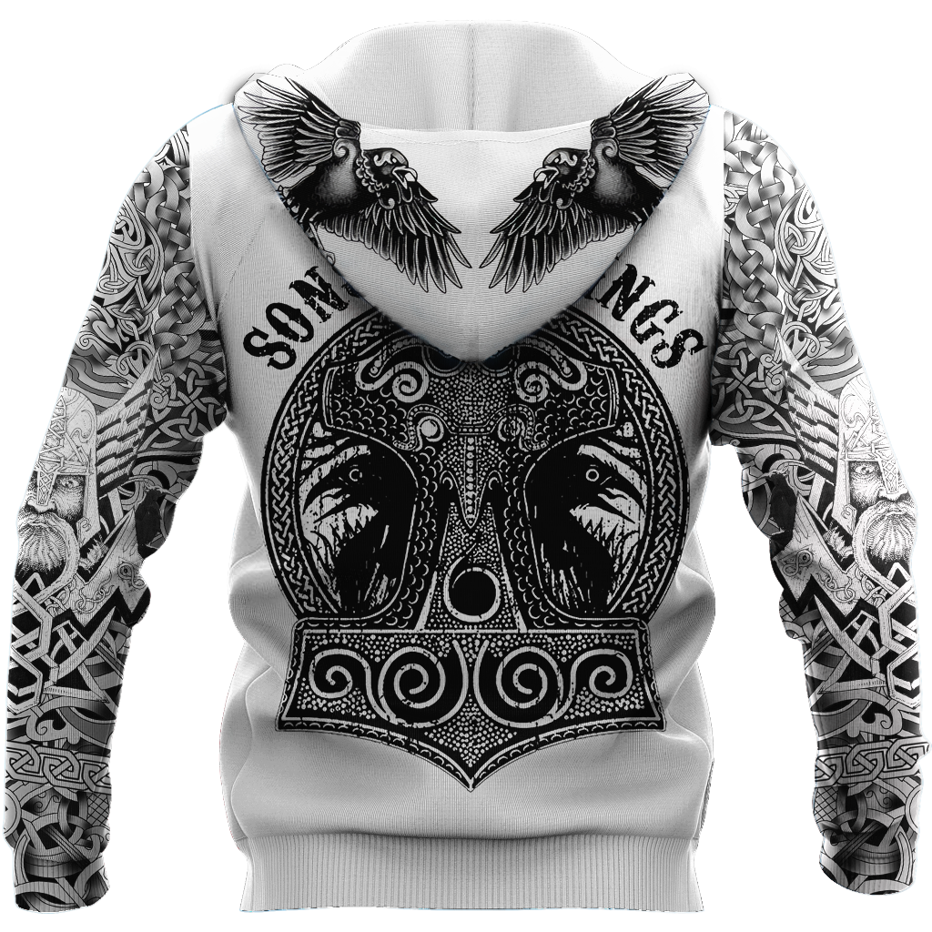 3D All Over Printed Sons Of Vikings Hoodie-Apparel-HP Arts-Hoodie-S-Vibe Cosy™
