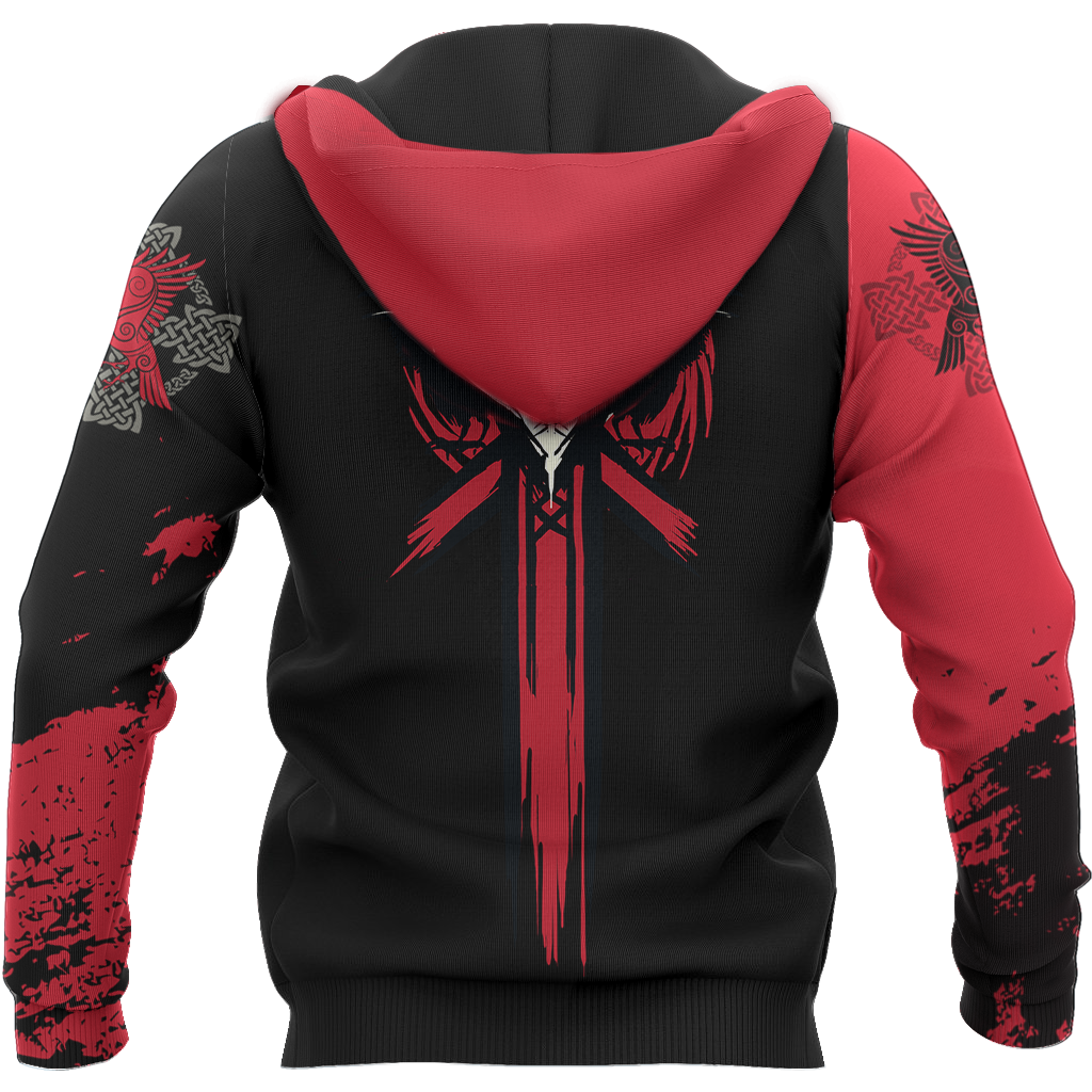 Viking Hoodie - Mjolnir (Thor's hammer)-Apparel-HP Arts-Hoodie-S-Vibe Cosy™