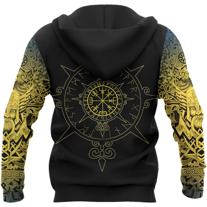 Viking Tattoo All-Over Print version 5.0-Apparel-HP Arts-Hoodie-S-Vibe Cosy™