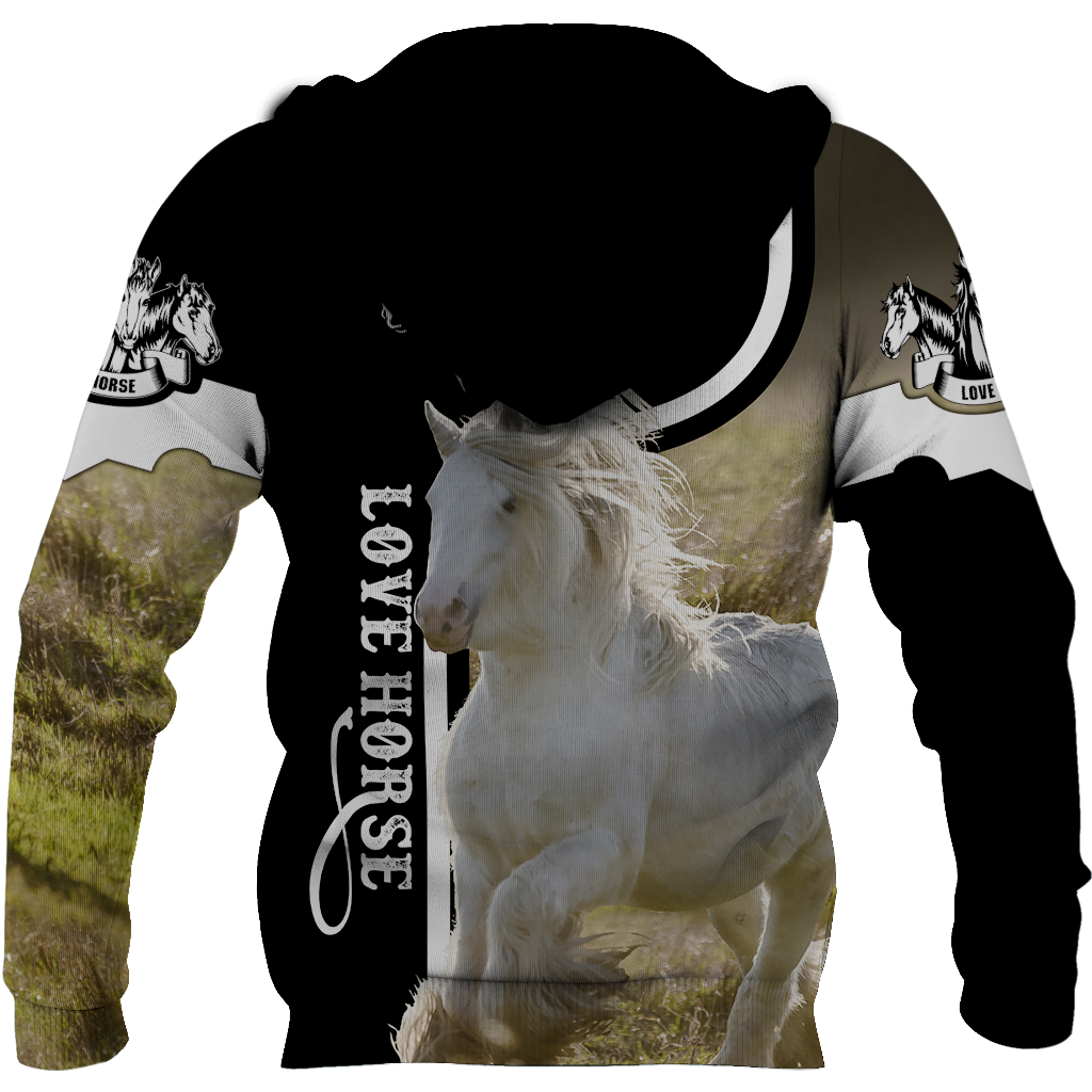 Love White Horse Shirt - Winter Set for Men and Women JJ091201-Apparel-NNK-Hoodie-S-Vibe Cosy™