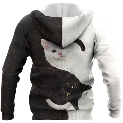 Yin Yang Black & White Cat Hoodie NNKC0-Apparel-NNK-Hoodie-S-Vibe Cosy™