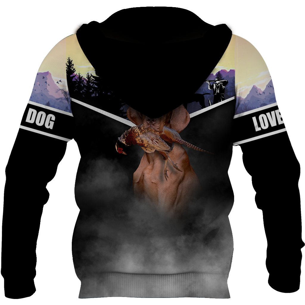 Pheasant Vizsla Hunting 3D All Over Printed Shirts For Men And Women JJ110203-Apparel-MP-Hoodie-S-Vibe Cosy™