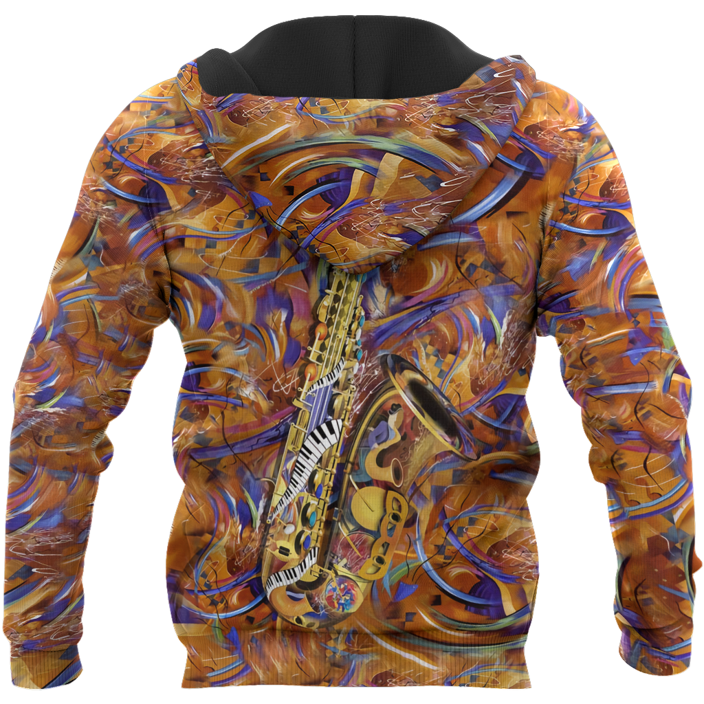 Saxophone music 3d hoodie shirt for men and women HG1144-Apparel-HG-Zip hoodie-S-Vibe Cosy™