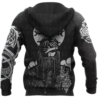 3D All Over Printed Viking Warrior Hoodie-Apparel-HP Arts-ZIPPED HOODIE-S-Vibe Cosy™
