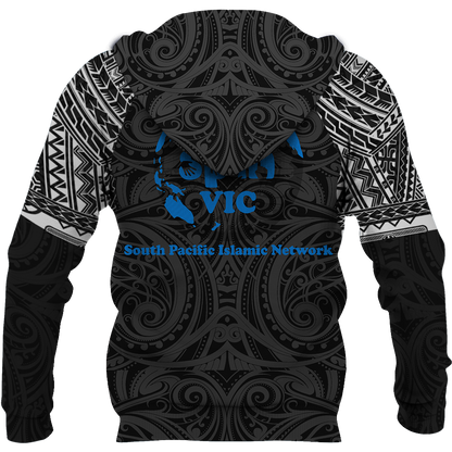 Special Black All Over Hoodie White K4-Apparel-Khanh Arts-Hoodie-S-Vibe Cosy™