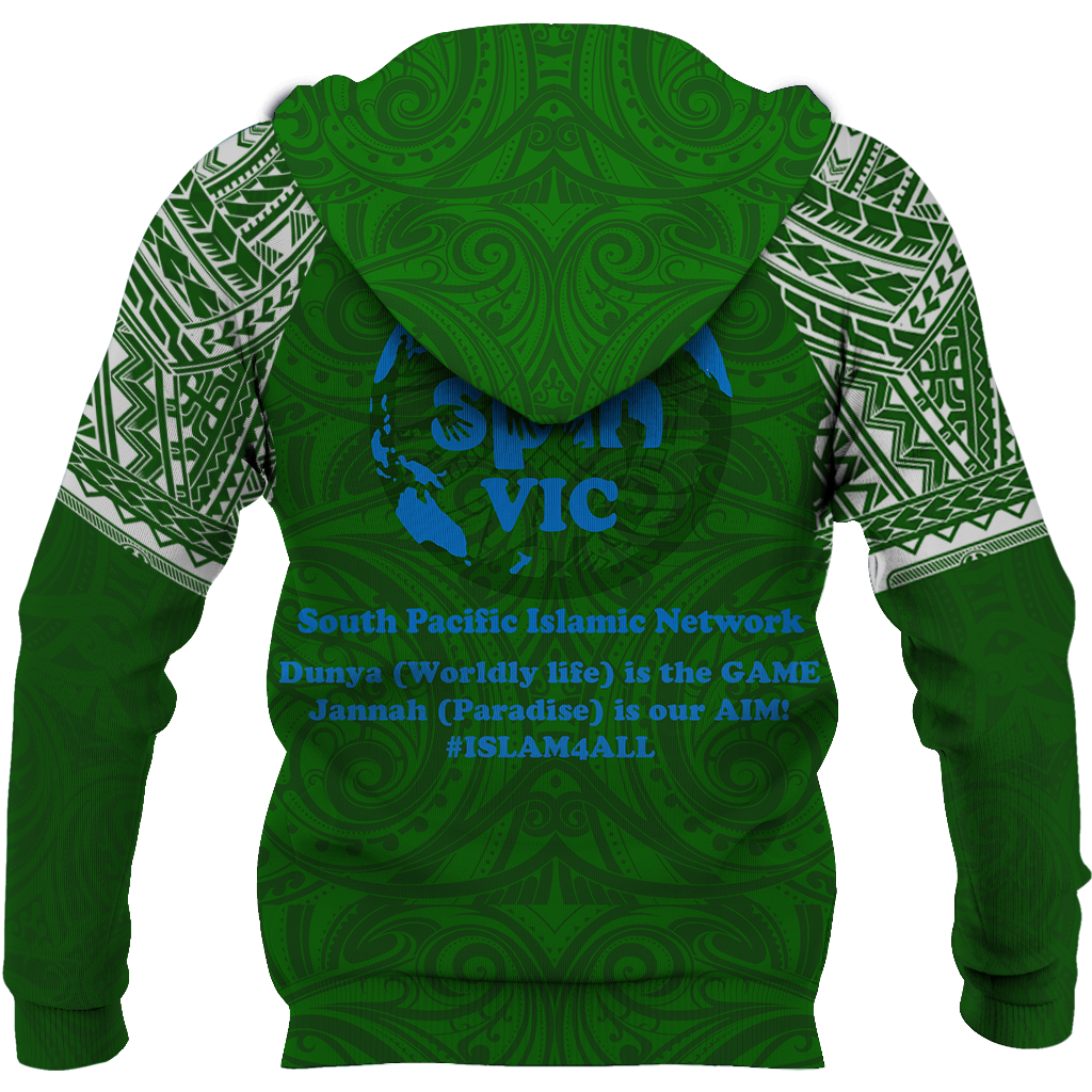 Special Green All Over Hoodie White K4-Apparel-Khanh Arts-Hoodie-S-Vibe Cosy™