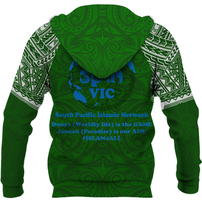 Special Green All Over Hoodie White K4-Apparel-Khanh Arts-Hoodie-S-Vibe Cosy™