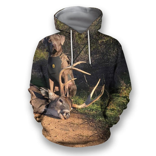 All Over Printed Deer Hunting H844B-Apparel-HbArts-Hoodie-S-Vibe Cosy™