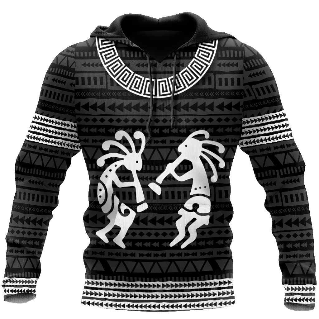 Kokopelli Black White 3D All Over Printed Shirts DZ28052102 NT