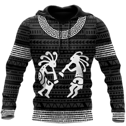 Kokopelli Black White 3D All Over Printed Shirts DZ28052102 NT