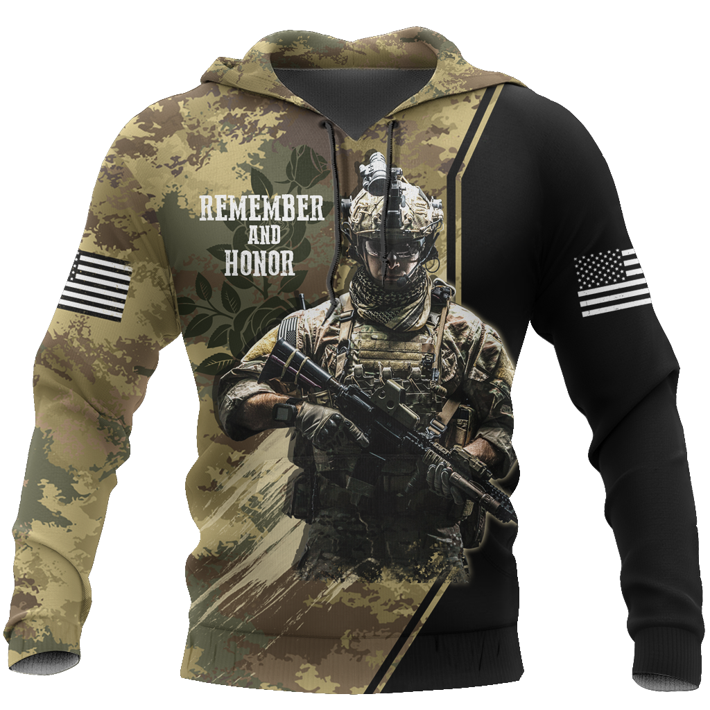 Memorial day Remember and honor the heroes who served to hold our flag high TR140401A-Apparel-Huyencass-Hoodie-S-Vibe Cosy™