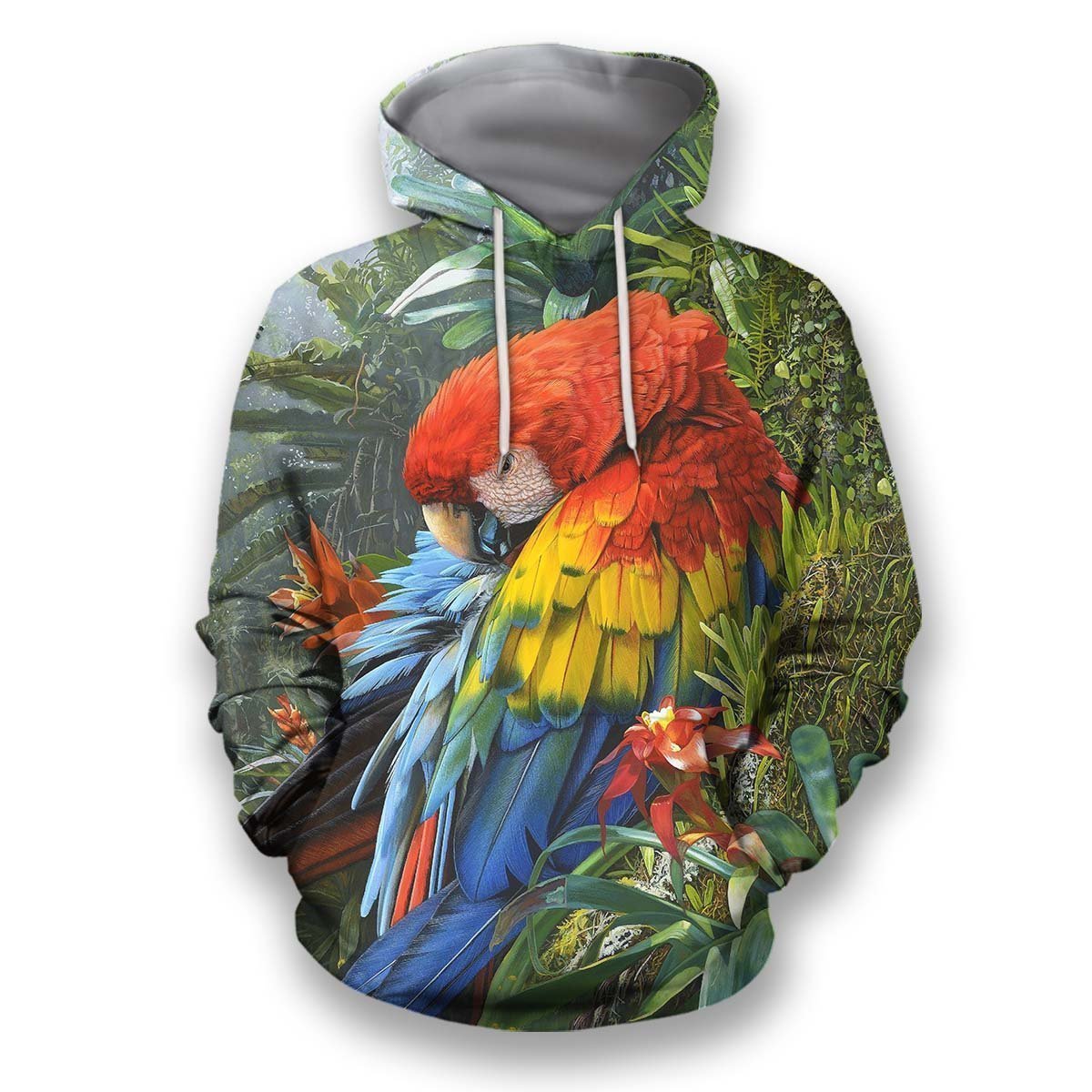 All Over Printed Parrots Shirts H406-Apparel-HbArts-Hoodies-S-Vibe Cosy™