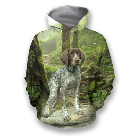 All Over Print Hunting Dog German Shorthaired-Apparel-HbArts-Hoodie-S-Vibe Cosy™