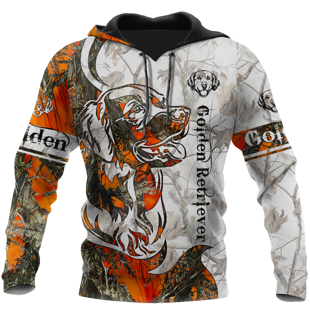 Deer Hunting Golden Retriever Camo 3D All Over Print  Hoodie TR1708203S
