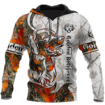 Deer Hunting Golden Retriever Camo 3D All Over Print  Hoodie TR1708203S