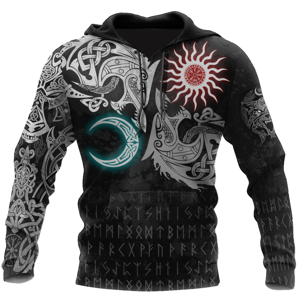 Mythical Norse Wolves 3D All Over Printed Hoodie TR2309201