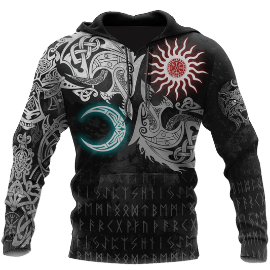 Mythical Norse Wolves 3D All Over Printed Hoodie TR2309201