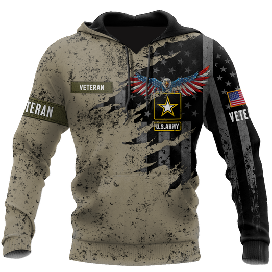 Veteran US Army Eagle in my heart 3D shirts for men and women