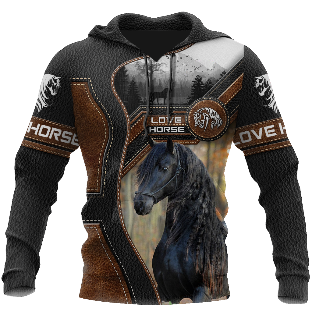 Love Beautiful Horse 3D All Over Printed Shirts For Men And Women TR1505204S-Apparel-MP-Hoodie-S-Vibe Cosy™