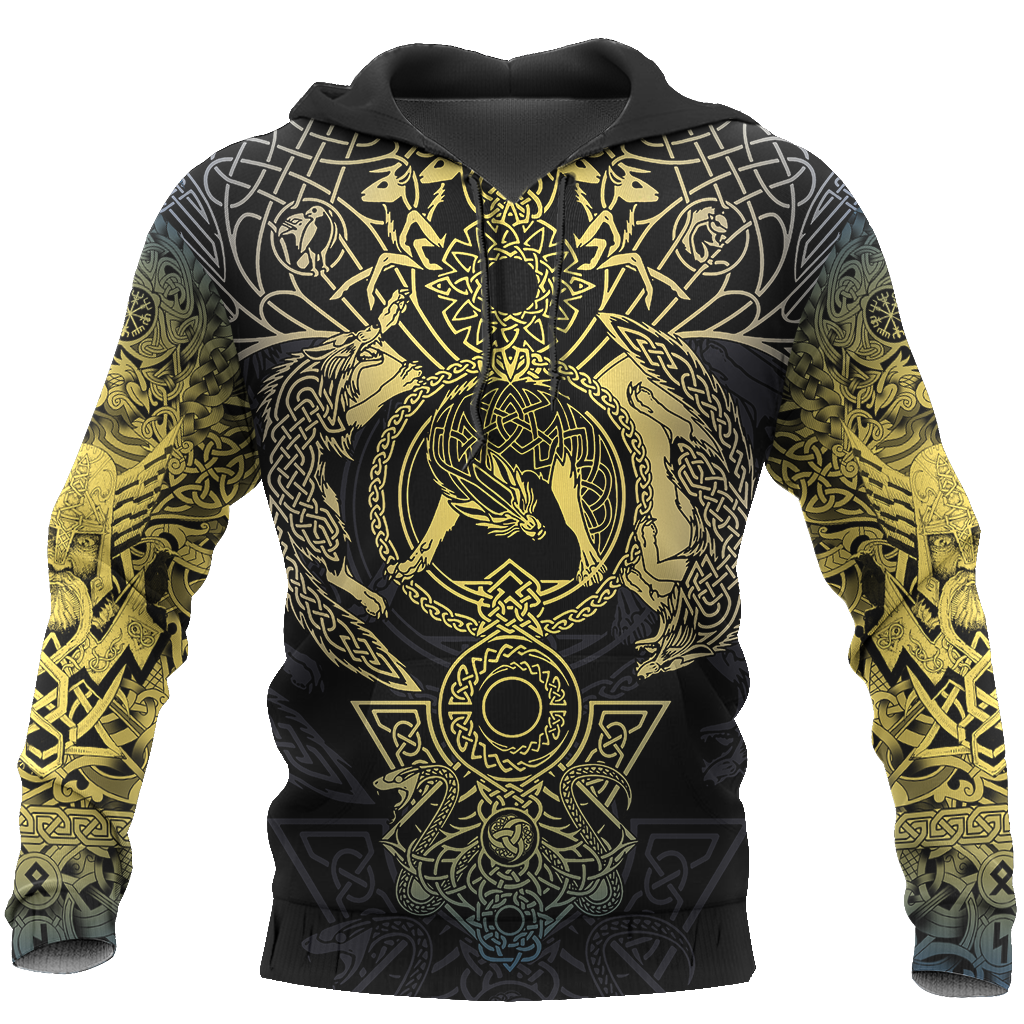 Viking Tattoo All-Over Print version 5.0-Apparel-HP Arts-Hoodie-S-Vibe Cosy™