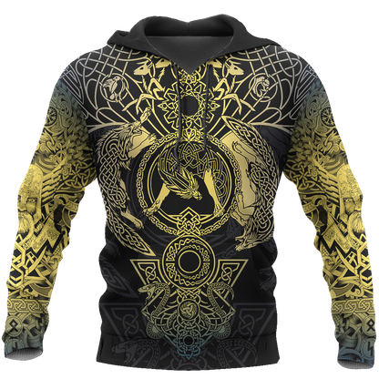 Viking Tattoo All-Over Print version 5.0-Apparel-HP Arts-Hoodie-S-Vibe Cosy™