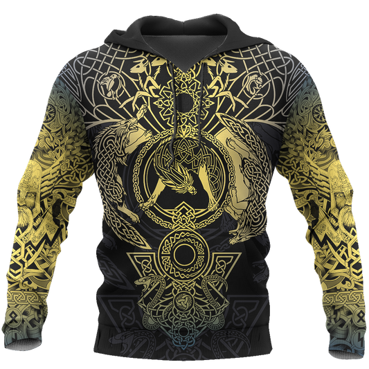 Viking Tattoo All-Over Print version 5.0-Apparel-HP Arts-Hoodie-S-Vibe Cosy™