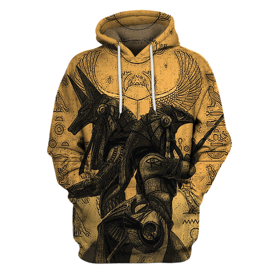 3D All Over Print ANUBIS AND OSIRIS Hoodie-Apparel-MP-Hoodie-S-Vibe Cosy™