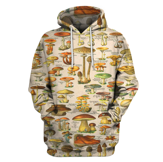 3D All Over Print Champignons Hoodie-Apparel-6teenth World-Hoodie-S-Vibe Cosy™