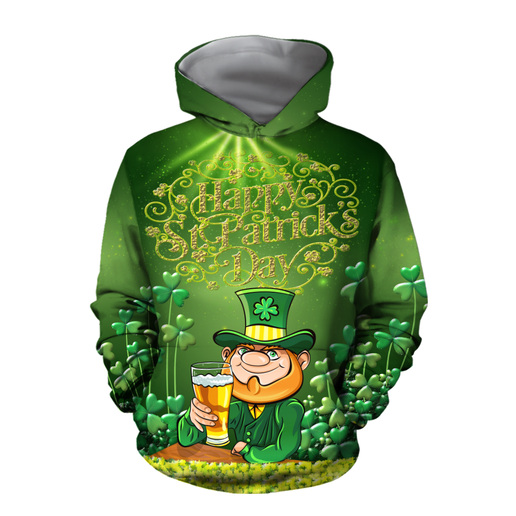 Happy St Patrick's Day Irish Hoodie T-Shirt Sweatshirt for Men and Women Pi170205-Apparel-NM-Hoodie-S-Vibe Cosy™